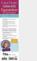 Cover: Carol Doak's Legal Size Foundation Paper - C & T Publishing