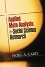 Cover: Applied Meta-Analysis for Social Science Research - Guilford Publications