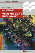 Cover: Mastering Pascal and Delphi Programming - Red Globe Press