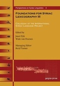 Cover: Foundations for Syriac Lexicography III - Gorgias Press