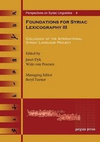 Abbildung von: Foundations for Syriac Lexicography III - Gorgias Press