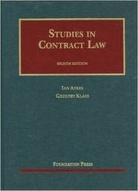 Abbildung von: Studies in Contract Law - Foundation Press