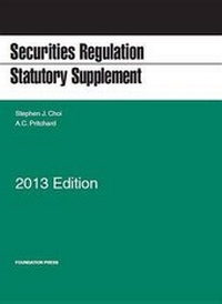 Abbildung von: Securities Regulation Statutory Supplement, 2013 - Foundation Press