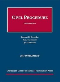 Enlarge image Cover: Civil Procedure 3D, 2013 Supplement - Foundation Press