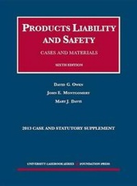 Bild: Products Liability and Safety Cases and Materials - Foundation Press