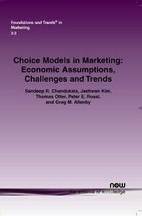 Enlarge image Cover: Choice Models in Marketing - now publishers Inc
