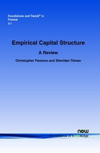 Enlarge image Cover: Empirical Capital Structure - now publishers Inc