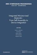 Cover: Integrated Miniaturized Materials: Volume 1272 - Materials Research Society