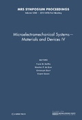 Cover: Microelectromechanical Systems - Materials and Devices IV: Volume 1299 - Materials Research Society