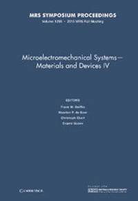 Enlarge image Cover: Microelectromechanical Systems - Materials and Devices IV: Volume 1299 - Materials Research Society