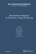 Cover: Nanomaterials Integration for Electronics, Energy and Sensing: Volume 1303 - Materials Research Society