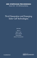 Cover: Third-Generation and Emerging Solar-Cell Technologies: Volume 1322 - Materials Research Society