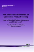 Cover: The Sense and Nonsense of Consumer Product Testing - now publishers Inc
