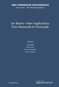 Cover: Ion Beams - New Applications from Mesoscale to Nanoscale: Volume 1354 - Materials Research Society