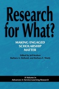 Cover: Research for What? Making Engaged Scholarship Matter - Information Age Publishing