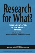 Cover: Research for What? - Information Age Publishing