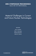Cover: Material Challenges in Current and Future Nuclear Technologies: Volume 1383 - Materials Research Society