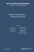 Cover: Organic Photovoltaics - Materials to Devices: Volume 1390 - Materials Research Society