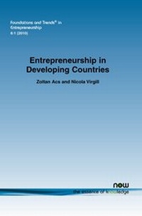 Enlarge image Cover: Entrepreneurship in Developing Countries - now publishers Inc
