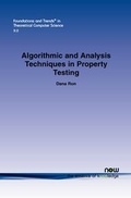Cover: Algorithmic and Analysis Techniques in Property Testing - now publishers Inc