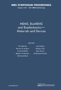 Cover: MEMS, BioMEMS and Bioelectronics - Materials and Devices: Volume 1415 - Materials Research Society