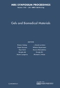 Cover: Gels and Biomedical Materials: Volume 1418 - Materials Research Society