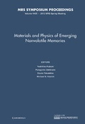 Cover: Materials and Physics of Emerging Nonvolatile Memories: Volume 1430 - Materials Research Society