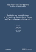 Cover: Reliability and Materials Issues of III-V and II-VI Semiconductor Optical and Electron Devices and Materials II: Volume 1432 - Materials Research Society