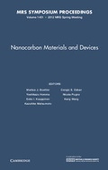 Cover: Nanocarbon Materials and Devices: Volume 1451 - Materials Research Society