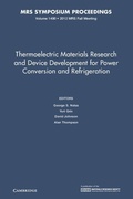Cover: Thermoelectric Materials Research and Device Development for Power Conversion and Refrigeration: Volume 1490 - Materials Research Society