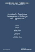 Cover: Materials for Sustainable Development - Challenges and Opportunities: Volume 1492 - Materials Research Society