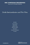 Cover: Oxide Semiconductors and Thin Films: Volume 1494 - Materials Research Society