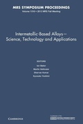 Cover: Intermetallic-Based Alloys - Science, Technology and Applications - Materials Research Society