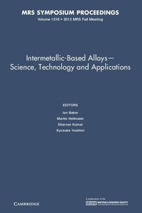 Enlarge image Cover: Intermetallic-Based Alloys - Science, Technology and Applications - Materials Research Society
