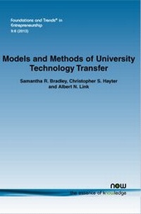 Enlarge image Cover: Models and Methods of University Technology Transfer - now publishers Inc