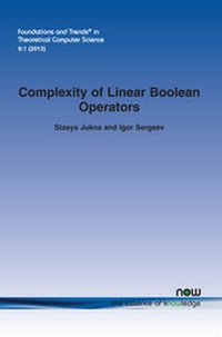 Enlarge image Cover: Complexity of Linear Boolean Operators - now publishers Inc