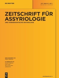Bild vergrößern Bild: Zeitschrift für Assyriologie und Vorderasiatische Archäologie - De Gruyter