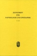 Cover: Zeitschrift f&uuml;r Papyrologie und Epigraphik - Rudolf Habelt