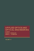 Cover: Applied Optics and Optical Engineering V6 - Academic Press