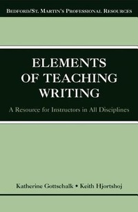 Enlarge image Cover: The Elements of Teaching Writing - Bedford Books
