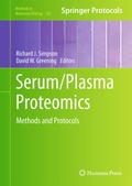 Cover: Serum/Plasma Proteomics - Humana Press Inc.