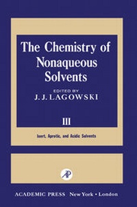 Abbildung von: The Chemistry of Nonaqueous Solvents III - Academic Press