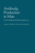 Cover: Antibody Production in Man - Academic Press