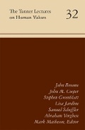 Cover: The Tanner Lectures on Human Values - University of Utah Press,U.S.