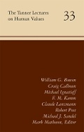 Cover: The Tanner Lectures on Human Values - University of Utah Press,U.S.