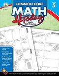 Cover: Common Core Math 4 Today, Grade 5 - Carson Dellosa Education