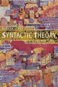 Cover: Syntactic Theory - Palgrave Macmillan