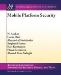 Cover: Mobile Platform Security - Morgan and Claypool Life Sciences