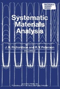 Cover: Systematic Materials Analysis Part 2 - Academic Press
