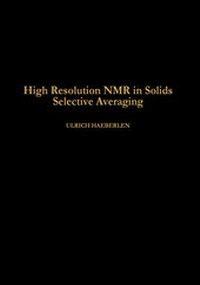 Abbildung von: High Resolution NMR in Solids Selective Averaging - Academic Press